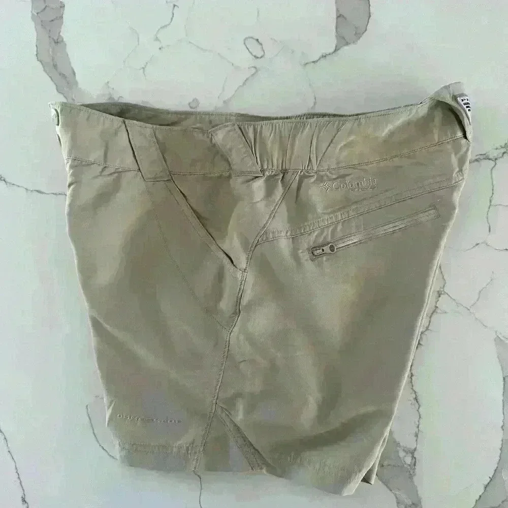 Columbia PFG Omni Shade  Performance Shorts Fishing Gear - Khaki Sz M